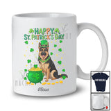 Personalized Custom Name Happy St. Patrick's Day; Adorable Shamrock German Shepherd Owner T-Shirt