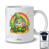 Personalized Custom Name Gnome Tie Dye Shamrock; Awesome St. Patrick's Day Gnomes Rainbow T-Shirt