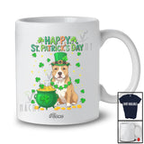 Personalized Custom Name Happy St. Patrick's Day; Adorable Irish Shamrock Pit Bull Owner Lover T-Shirt