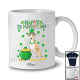 Personalized Custom Name Happy St. Patrick's Day; Adorable Irish Shamrock Whippet Owner Lover T-Shirt