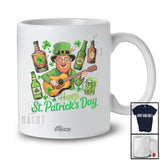Personalized Custom Name Happy St. Patrick's Day; Joyful Leprechaun Guitar Guitarist Drinking T-Shirt