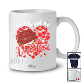 Personalized Custom Name My Kids Are Valentine; Lovely Valentine's Day Hearts Shape Family Group T-Shirt