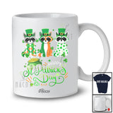 Personalized Custom Name Happy St. Patrick's Day; Humorous Three Ireland Flag Raccoon Shamrock T-Shirt