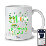 Personalized Custom Name Happy St. Patrick's Day; Humorous Three Ireland Flag Sheep Farm Farmer T-Shirt