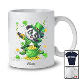 Personalized Custom Name Dabbing Panda With Horseshoe; Joyful St. Patrick's Day Wild Animal T-Shirt