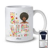 Personalized Custom Name LOVE; Amazing Black History Month Afro Men Strong; African Family T-Shirt