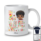 Personalized Custom Name LOVE; Amazing Black History Month Afro Boy Strong; African Family T-Shirt
