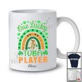 Personalized Custom Name One Lucky Tuba Player; Joyful St. Patrick's Day Rainbow Musician T-Shirt