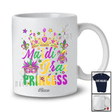 Personalized Custom Name Mardi Gras Princess; Joyful Mardi Gras Mask Crawfish; Girl Women Parade T-Shirt