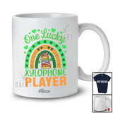 Personalized Custom Name One Lucky Xylophone Player; Joyful St. Patrick's Day Rainbow Musician T-Shirt
