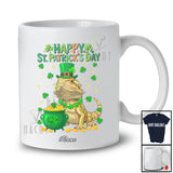 Personalized Custom Name Happy St. Patrick's Day; Adorable Shamrocks Bearded Dragon; Wild Animal T-Shirt