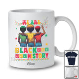 Personalized Custom Name We Are Black History; Joyful Black History Month African Afro Boys Family T-Shirt