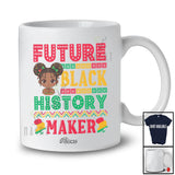 Personalized Custom Name Future Black History Maker; Adorable Black History Month Afro Girl African T-Shirt
