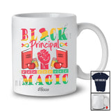 Personalized Custom Name Black Principal Magic; Amazing Black History Month African Afro T-Shirt