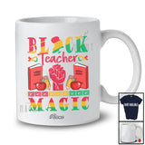 Personalized Custom Name Black Teacher Magic; Amazing Black History Month African Afro T-Shirt