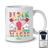 Personalized Custom Name Black Lunch Lady Magic; Amazing Black History Month African Afro T-Shirt