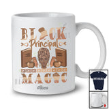 Personalized Custom Name Black Principal Magic; Proud Black History Month Afro Women Melanin T-Shirt