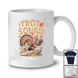 Personalized Custom Name Trot Squad; Humorous Thanksgiving Running Turkey; Girls Runner T-Shirt