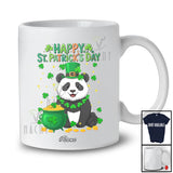 Personalized Custom Name Happy St. Patrick's Day; Adorable Irish Shamrocks Panda; Wild Animal T-Shirt