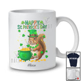 Personalized Custom Name Happy St. Patrick's Day; Adorable Irish Shamrocks Squirrel; Wild Animal T-Shirt