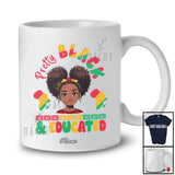 Personalized Custom Name Pretty Black & Educated; Lovely Black History Month Afro Girl African T-Shirt