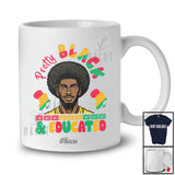 Personalized Custom Name Pretty Black & Educated; Lovely Black History Month Afro Men African T-Shirt