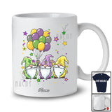 Personalized Custom Name Three Mardi Gras Gnomes; Lovely Mardi Gras Mask Gnomies Parades T-Shirt