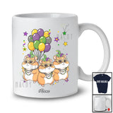 Personalized Custom Name Three Mardi Gras Hamsters; Lovely Mardi Gras Mask Hamsters Parades T-Shirt