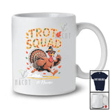 Personalized Custom Name Trot Squad; Humorous Thanksgiving Running Turkey; Boys Runner T-Shirt