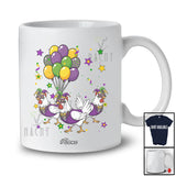 Personalized Custom Name Three Mardi Gras Chickens; Lovely Mardi Gras Mask Farmer Parades T-Shirt