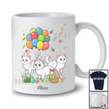 Personalized Custom Name Three Bunny Cats; Adorable Easter Day Cats Hunting Eggs Lover T-Shirt