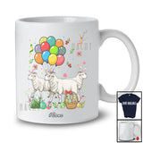 Personalized Custom Name Three Bunny Sheep; Adorable Easter Day Sheep Hunting Eggs Farmer T-Shirt