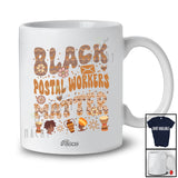 Personalized Custom Name Black Postal Workers Matter; Amazing Black History Month Afro African T-Shirt