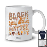 Personalized Custom Name Black Social Workers Matter; Amazing Black History Month Afro African T-Shirt
