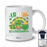Personalized Custom Name Irish Paraprofessional; Amazing St. Patrick's Day Rainbow; Lucky Shamrock T-Shirt