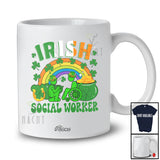 Personalized Custom Name Irish Social Worker; Amazing St. Patrick's Day Rainbow; Lucky Shamrock T-Shirt
