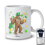 Personalized Custom Name Bigfoot Drinking Beer; Cheerful St. Patrick's Day New Orleans; Shamrock T-Shirt
