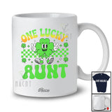 Personalized Custom Name One Lucky Aunt; Amusing St. Patrick's Day Shamrock Irish Family T-Shirt