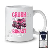 Personalized Custom Name Crush Breast Cancer; Amazing Halloween Boo Ghost Monster Truck T-Shirt