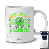Personalized Custom Name One Lucky Grandma; Amusing St. Patrick's Day Shamrock Irish Family T-Shirt