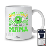 Personalized Custom Name One Lucky Mama; Amusing St. Patrick's Day Shamrock Irish Family T-Shirt