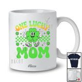 Personalized Custom Name One Lucky Mom; Amusing St. Patrick's Day Shamrock Irish Family T-Shirt