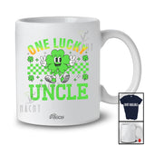 Personalized Custom Name One Lucky Uncle; Amusing St. Patrick's Day Shamrock Irish Family T-Shirt