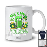 Personalized Custom Name She's My Drunker Half; Humorous St. Patrick's Day Beer; Drinking Couple T-Shirt