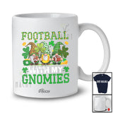 Personalized Custom Name Football With My Gnomies; Joyful St. Patrick's Day Three Gnomes Player T-Shirt