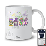 Personalized Custom Name Four Mardi Gras Gnomes Drinking Beer; Lovely Parades Gnomes Drunker T-Shirt