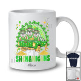 Personalized Custom Name Full Shenanigans; Joyful St. Patrick's Day Bulldog Pickup Truck Rainbow T-Shirt