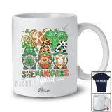 Personalized Custom Name Shenanigans Squad; Lovely St. Patrick's Day Three Leopard Gnomes Donut T-Shirt
