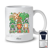Personalized Custom Name Shenanigans Squad; Lovely St. Patrick's Day Three Leopard Gnomes Pizza T-Shirt