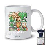 Personalized Custom Name Shenanigans Squad; Lovely St. Patrick's Day Three Leopard Gnomes Taco T-Shirt
